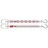 Peson à ressort, portée 5N, résolution 0.05N, transparent, rouge, avec crochet