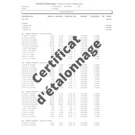 Certificat d'étalonnage anémomètres IHM