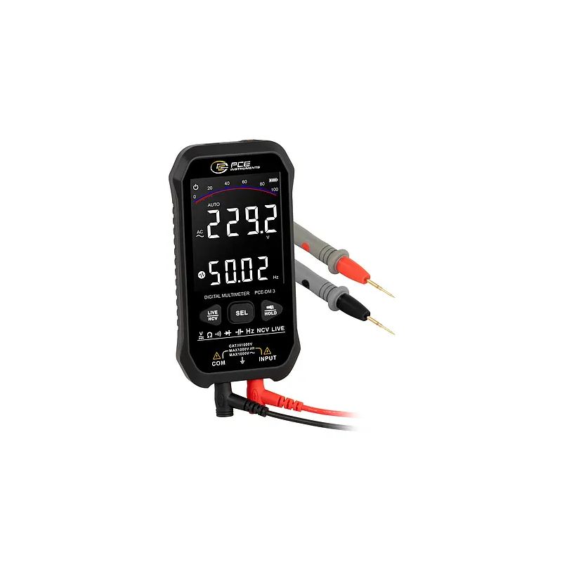 Multimètre professionnel PCE-DM 3 – Compact et précis pour mesures essentielles