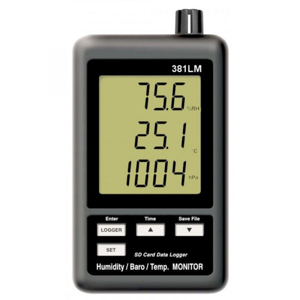 Enregistreur 3 canaux Thermo/Hygro/Baromètre - Export carte SD