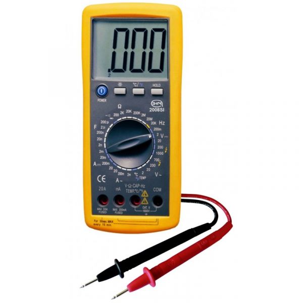 Multimètre digital jusqu'à 20A - Sonde température type K filaire